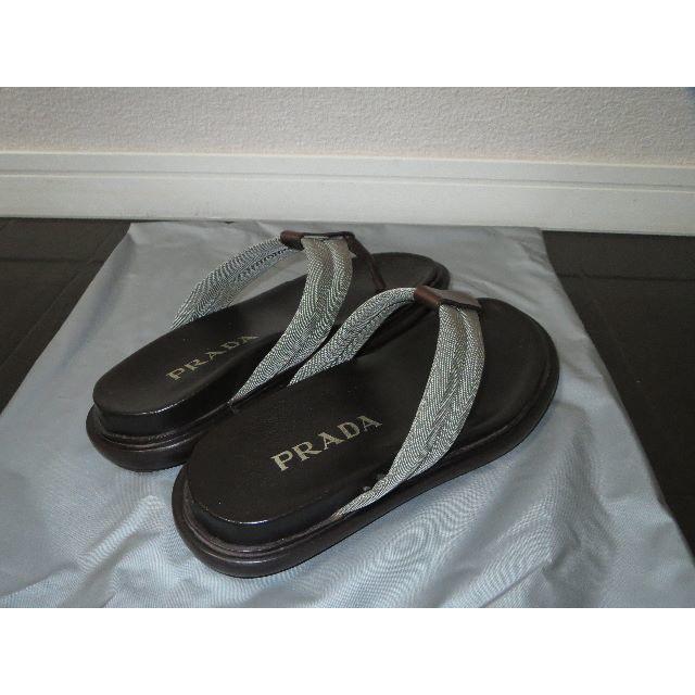 PRADA(プラダ)の●３．８万PRADAプラダレザートングサンダル●美品 レディースの靴/シューズ(サンダル)の商品写真