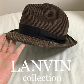 ランバン(LANVIN)の【季節外れsale！】LANVIN ランバン 麦わら帽子(ハット)