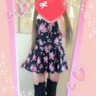 マーズ(MA＊RS)の花柄バックレース♡フレアロンパース🎀(ミニワンピース)