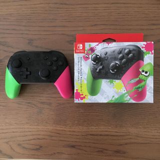 ニンテンドースイッチ(Nintendo Switch)の【ももみ様 専用】ニンテンドースイッチ スプラトゥーン2 プロコントローラー(家庭用ゲーム機本体)