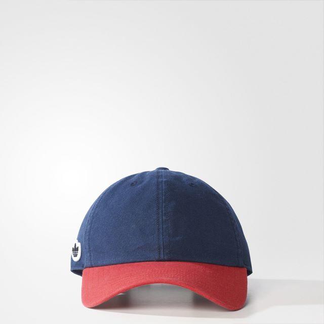 adidas(アディダス)の【新品/即納OK】adidas オリジナルス キャップ 帽子 チビロゴ 紺赤FX メンズの帽子(キャップ)の商品写真