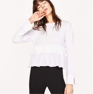 ザラ(ZARA)の新品未使用♡Zara のフリルブラウス(シャツ/ブラウス(長袖/七分))