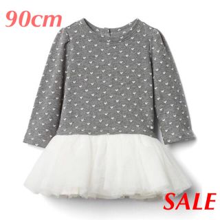 ベビーギャップ(babyGAP)の【te様専用】新品 babygap ハートジャガード チュチュワンピース 90(ワンピース)