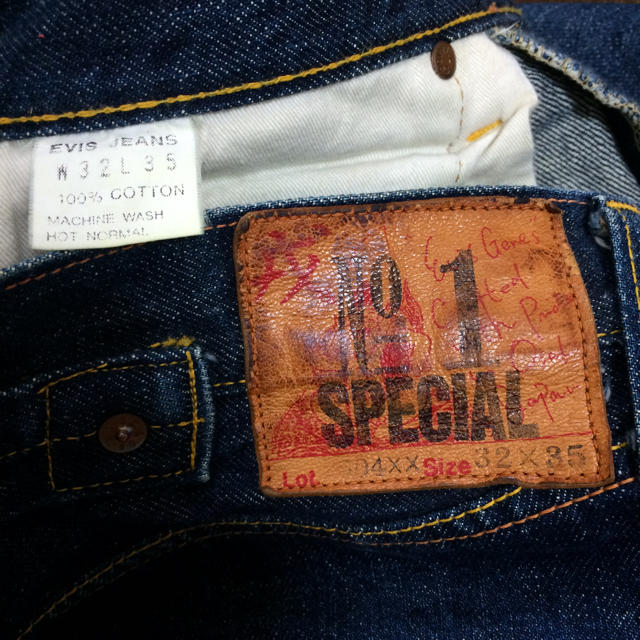 EVISU - 激レア。初期EVIS、NO.1 SPECIAL・2504XX・黒耳・W37×2の通販 by バジル・クラッチ・ジャガー｜エビス