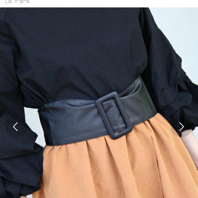 しまむら(シマムラ)のr.p.s ワイド ベルト ブラック レディースのファッション小物(ベルト)の商品写真
