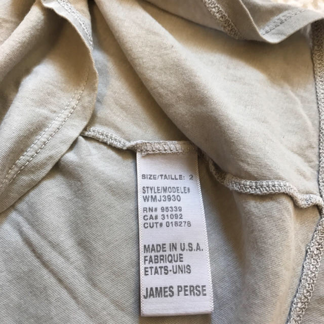 JAMES PERSE(ジェームスパース)のジェームスパース 定番VネックＴシャツ サイズ2 レディースのトップス(Tシャツ(半袖/袖なし))の商品写真