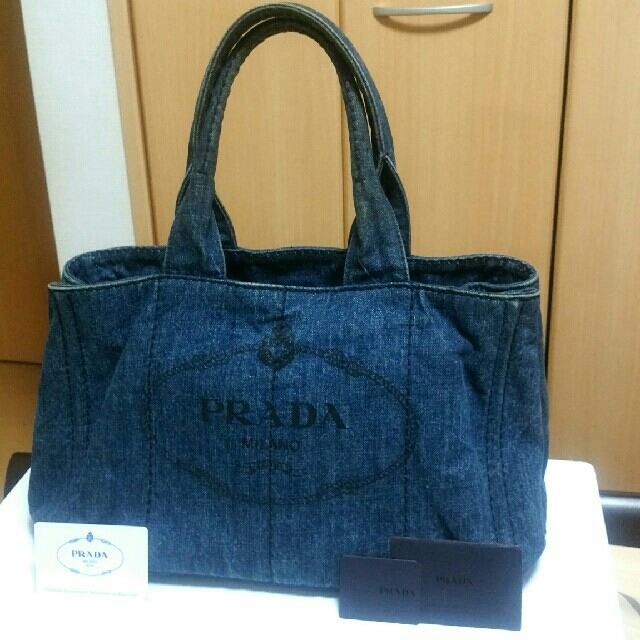 PRADA　カナパ　デニム　トートバッグトートバッグ