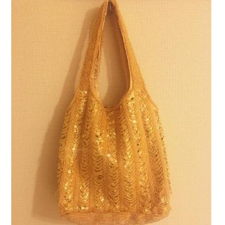 サンタモニカ(Santa Monica)の超美品⭐︎オールビーズバック👛(ハンドバッグ)