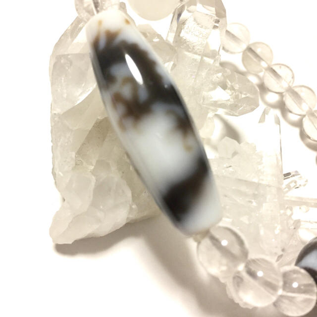 ちょっとアウトレットな至純龍神天珠の白白白〜ブレスレット