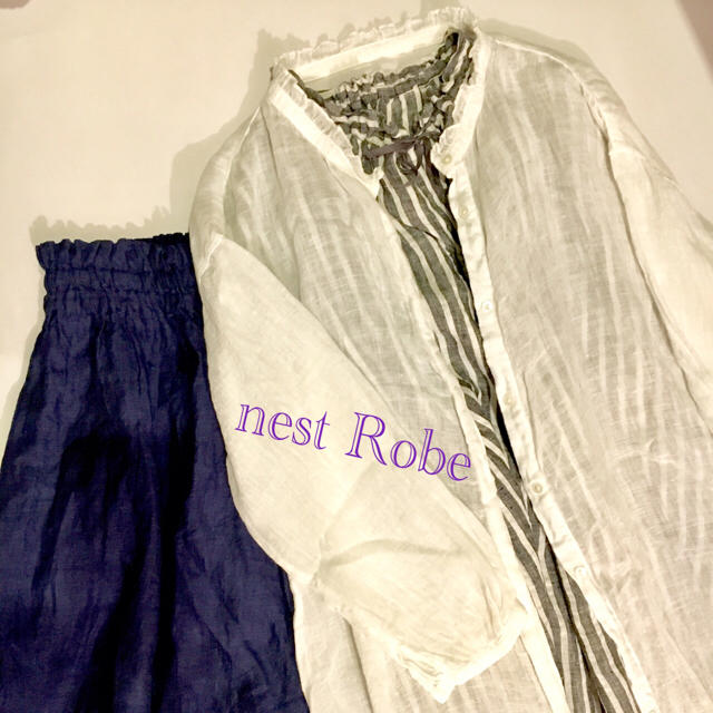 nest Robe(ネストローブ)のnest Robe リネンシャーリングパンツ レディースのパンツ(カジュアルパンツ)の商品写真