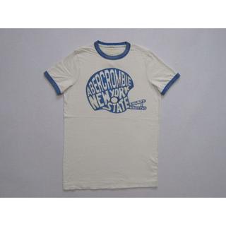 アバクロンビーアンドフィッチ(Abercrombie&Fitch)の夏セールサイズXXLアバクロTシャツWHITE/BLUE(Tシャツ/カットソー(半袖/袖なし))