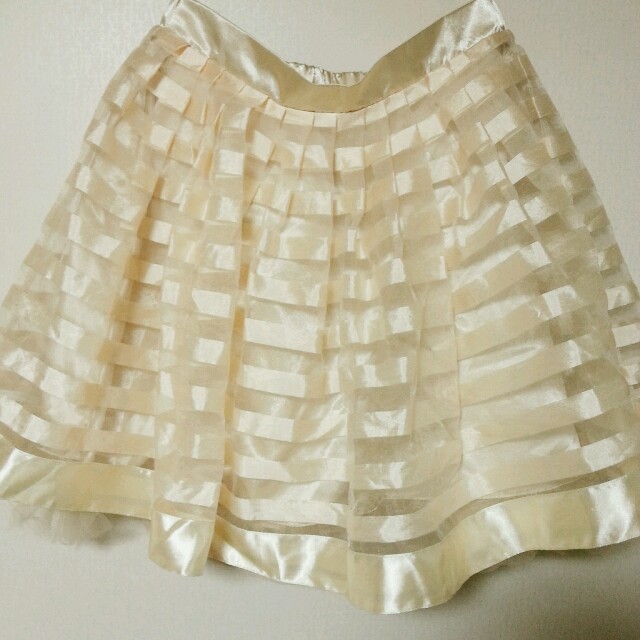 【値下】サテンボーダーチュールスカート レディースのスカート(ミニスカート)の商品写真