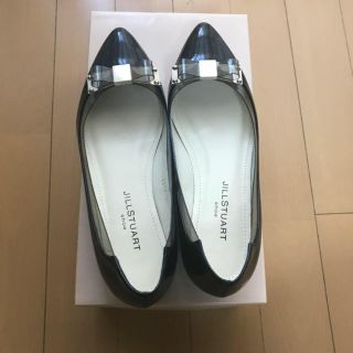 ジルスチュアート(JILLSTUART)の新品 ジルスチュアート ブラックエナメルパンプス(ハイヒール/パンプス)