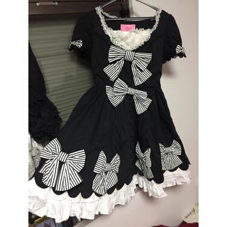 アンジェリックプリティー(Angelic Pretty)のお呼ばれ夜会ワンピースとバレッタセット(ひざ丈ワンピース)