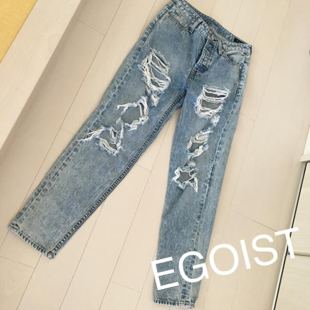 EGOIST(エゴイスト)のEGOISTケミカルダメージデニム SLY moussy RODEOCROWNS レディースのパンツ(デニム/ジーンズ)の商品写真