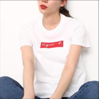 アニエスベー(agnes b.)の《新品タグ付》アニエスベー BOXロゴＴシャツ(Tシャツ(半袖/袖なし))