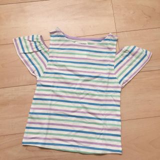 チャオパニックティピー(CIAOPANIC TYPY)のチャオパニックティピー キッズ ボーダーオープンショルダーTシャツ(Tシャツ/カットソー)