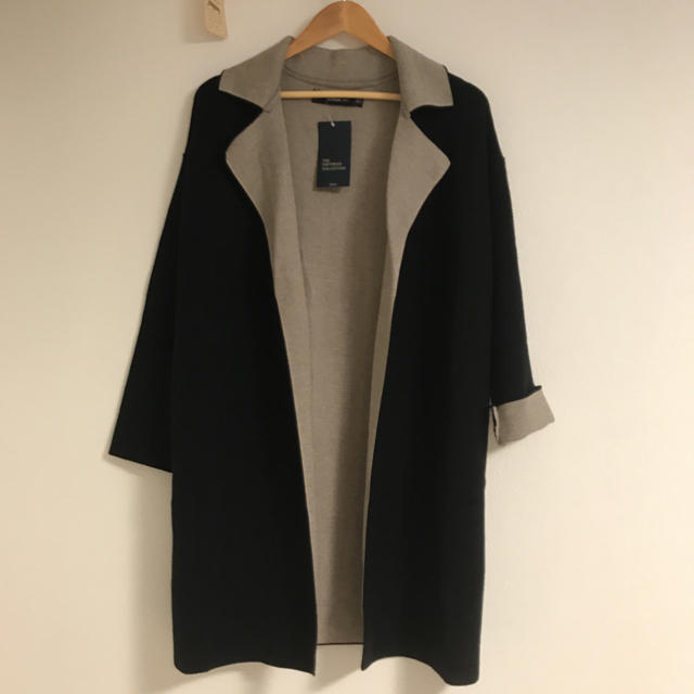 ZARA(ザラ)の新品 タグ付き ニットロングガウン レディースのジャケット/アウター(ニットコート)の商品写真