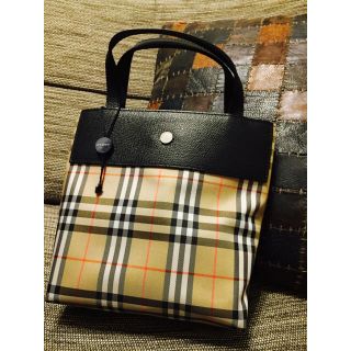 バーバリー(BURBERRY)の【新品】BURBERRY バーバリー ☆ナイロン&レザー ミニトートバッグ☆(トートバッグ)