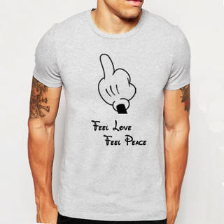 ロンハーマン(Ron Herman)のライズリヴァレンス リップハート feel love Tシャツ グレー(Tシャツ/カットソー(半袖/袖なし))
