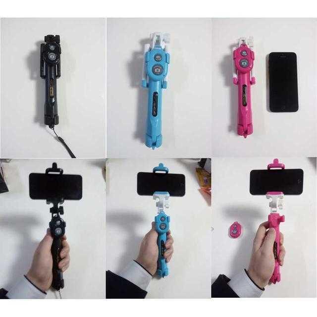 お得！！三脚、リモコン付きセルカ棒 スマホ/家電/カメラのスマホアクセサリー(自撮り棒)の商品写真