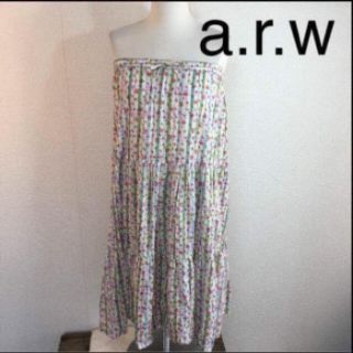 アロー(ARROW)のa.r.wアロー小花柄2WAYベアワンピ☆美品☆レディースM(ひざ丈ワンピース)