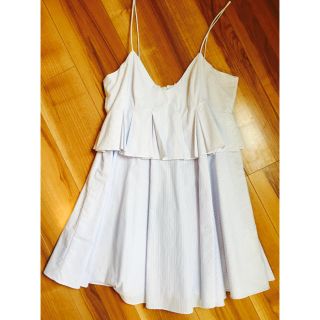 ザラ(ZARA)のZARA ストライプキャミワンピ 【美品】【試着のみ】(ミニワンピース)