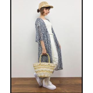 セポ(CEPO)の小花柄シフォンガウン(カーディガン)