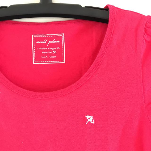 Arnold Palmer(アーノルドパーマー)のアーノルドパーマ パフTシャツ ピンク レディースのトップス(Tシャツ(半袖/袖なし))の商品写真