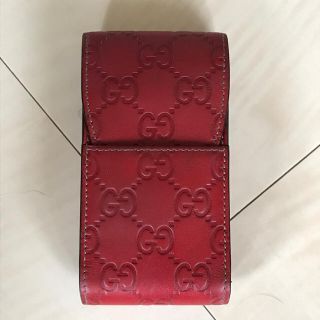 グッチ(Gucci)のGUCCI シガレットケース レッド(タバコグッズ)