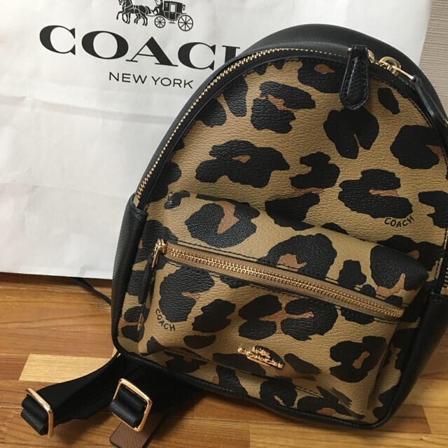 COACH(コーチ)のCORCH レオパード柄 ミニリュック レディースのバッグ(リュック/バックパック)の商品写真