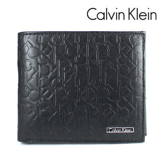 カルバンクライン(Calvin Klein)のカルバンクライン CK 二つ折り財布 エンボス レザー 74285 新品(折り財布)