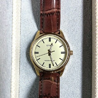 カシオ(CASIO)のCASIOクォーツ腕時計  ブラウン(腕時計)
