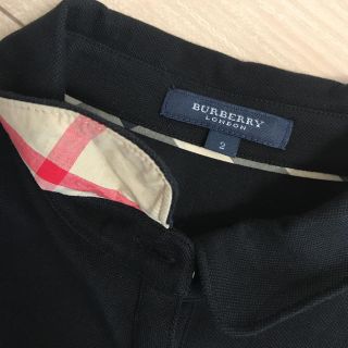 バーバリー(BURBERRY)の美品  Burberryポロシャツ 黒  (ポロシャツ)