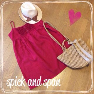 スピックアンドスパン(Spick & Span)のspick&span♡リネンワンピース(ミニワンピース)