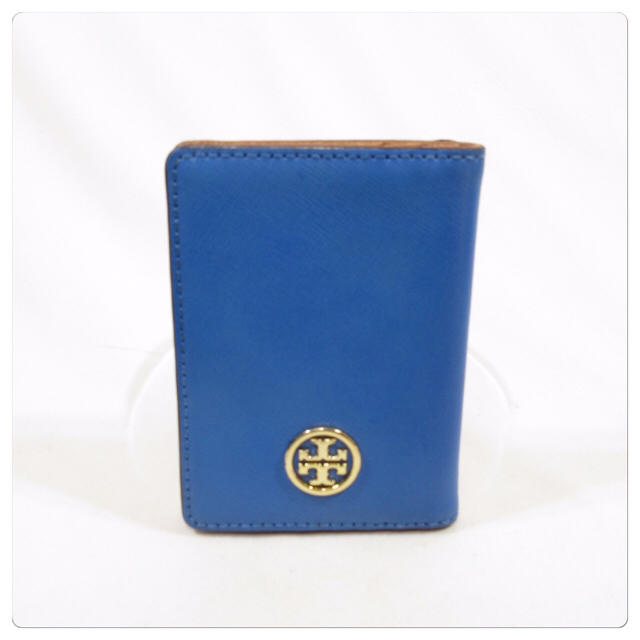 美品■TORY BURCH トリーバーチ 二つ折り パスケース 定期入れ 青