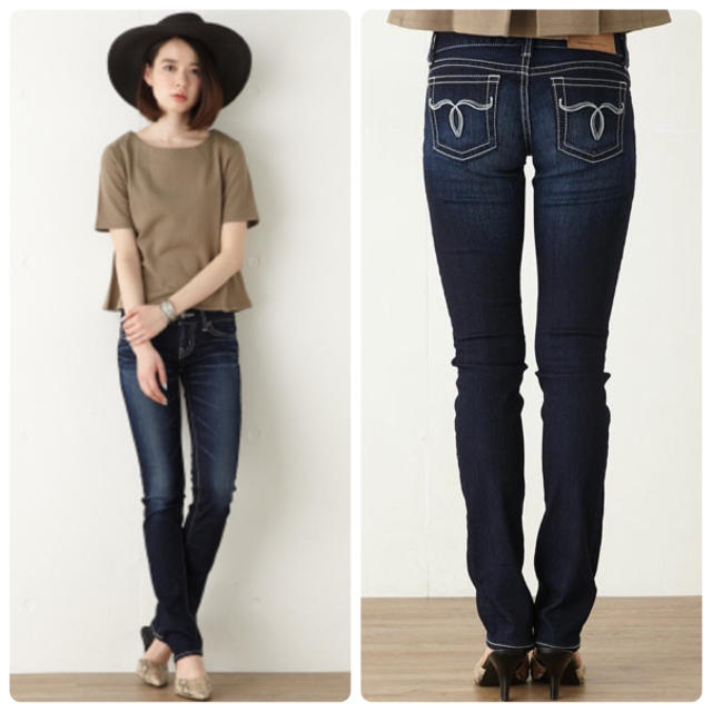 moussy(マウジー)のMOUSSY nylon fit straight slim♡ナイロンデニム25 レディースのパンツ(デニム/ジーンズ)の商品写真