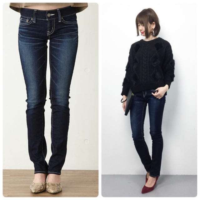 moussy(マウジー)のMOUSSY nylon fit straight slim♡ナイロンデニム25 レディースのパンツ(デニム/ジーンズ)の商品写真