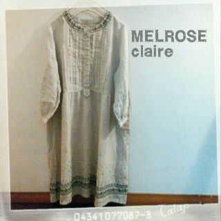 メルローズ(MELROSE)の綿麻素材のワンピース 4size(ひざ丈ワンピース)