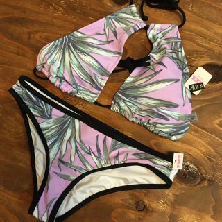 ヴィクトリアズシークレット(Victoria's Secret)のVSPINK♡パーム柄ハイネックSET(水着)