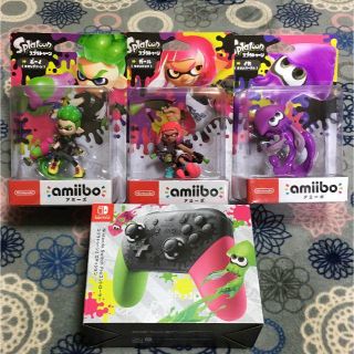 ニンテンドウ(任天堂)のスプラトゥーン2 amiibo3種 ＋ Proコントローラー(アニメ/ゲーム)