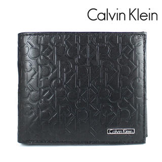 カルバンクライン(Calvin Klein)のカルバンクライン 二つ折り財布 CK エンボス レザー 74285 新品(折り財布)