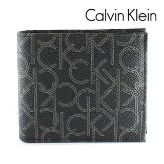 カルバンクライン(Calvin Klein)のカルバンクライン 二つ折り財布 CK ブラック レザー 79463 新品(折り財布)