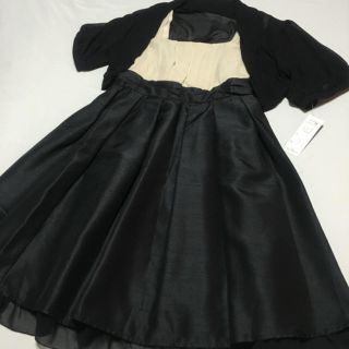 ★新品★17号★ボレロ付シャンタンワンピース セット(ミディアムドレス)