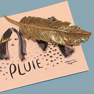 ロンハーマン(Ron Herman)の【値下げ】PLUIE正規品 フェザー L バレッタ(バレッタ/ヘアクリップ)