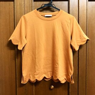 サマンサモスモス(SM2)の【SM2】エヘカソポ 肉厚スカラップTシャツ キャメル M(Tシャツ(半袖/袖なし))