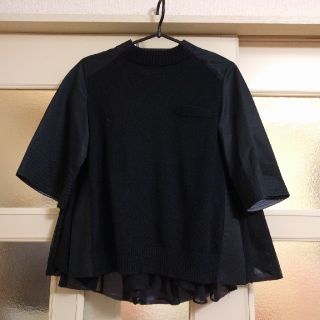 サカイ(sacai)のsacai☆新品同様☆ニット&プリーツドッキングトップス☆サイズ１(ニット/セーター)