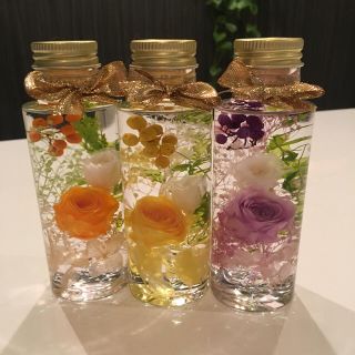 ハーバリウム   薔薇3本セット(インテリア雑貨)