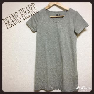 ビームス(BEAMS)の♡BEAMS HEARTグレーTシャツワンピース♡(Tシャツ(半袖/袖なし))