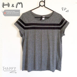 エイチアンドエム(H&M)のH&M/シースルーライントップス(Tシャツ(半袖/袖なし))